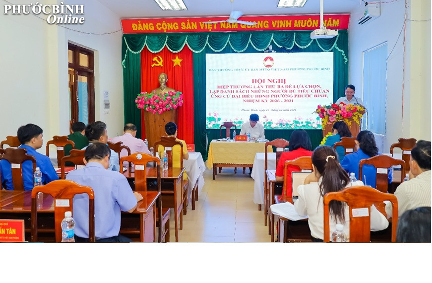The Vietnam Fatherland Front Committee of Phuoc Binh District organized the 3rd Consultative Conference on the Election of People's Councils at all levels for the 2026-2031 term.